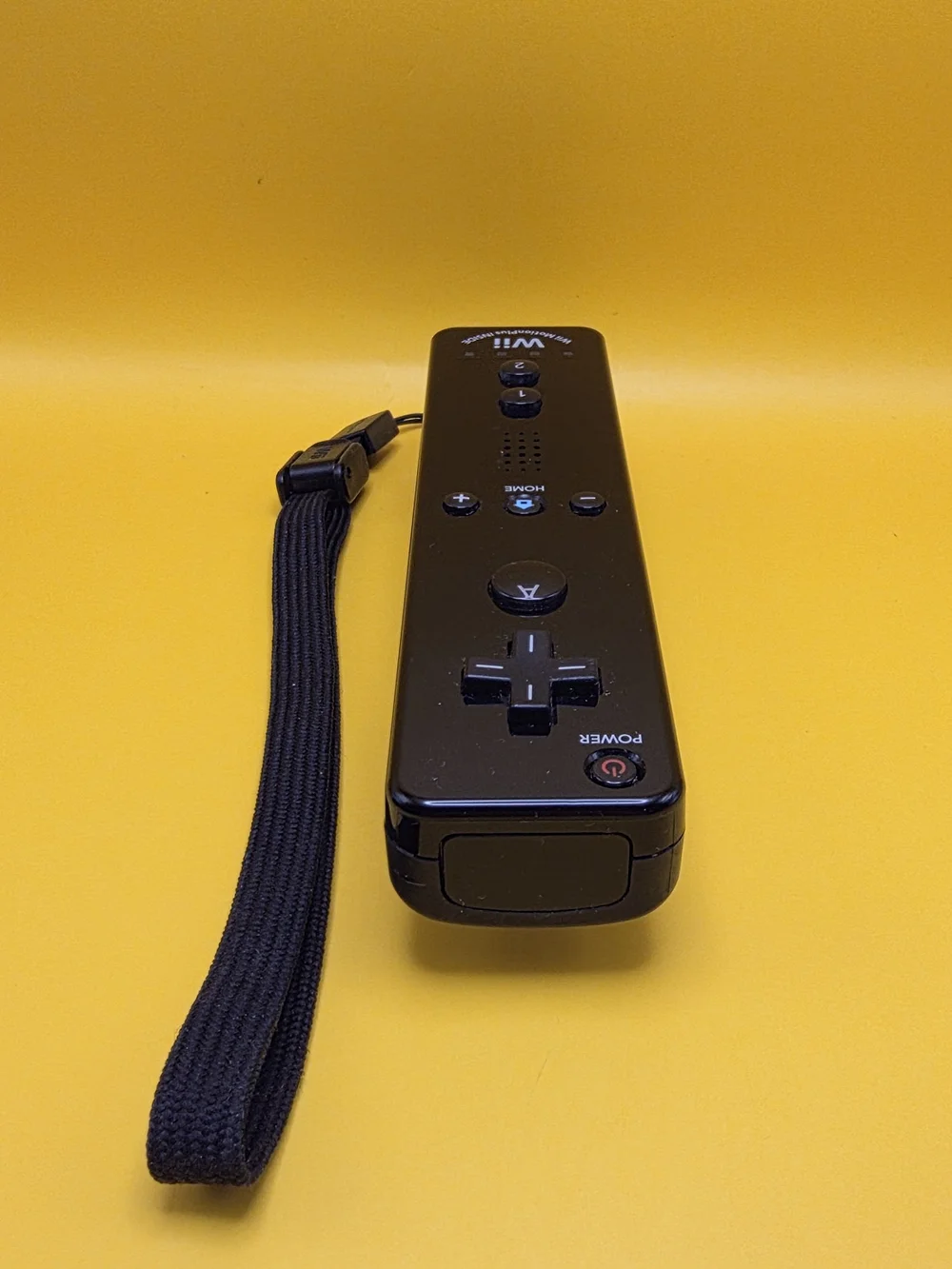Black Wii MotionPlus Remote (RVL-036) + Jacket - TESTED and WORKING!